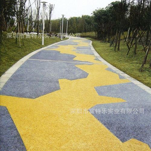 海綿城市c25彩色混凝土露骨透水道路 社區公園膠粘石路面施工材料
